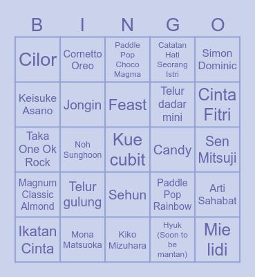 KSEULGI3WP Bingo Card