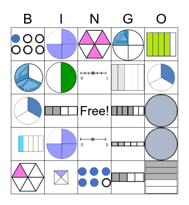 Fraction Bingo Card