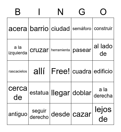 Spn 2, 4.2 (2) Bingo Card