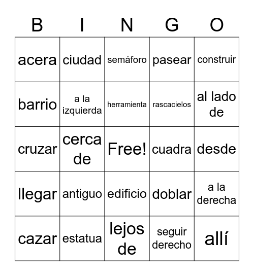 Spn 2, 4.2 (3) Bingo Card