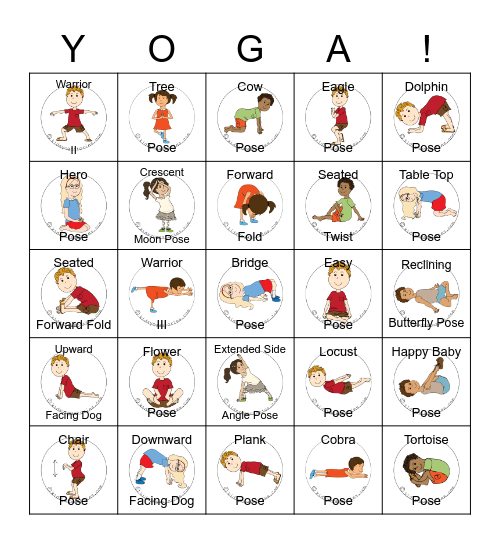 Yoga Bingo Card