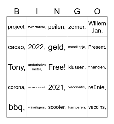 World Servants Bingo Card