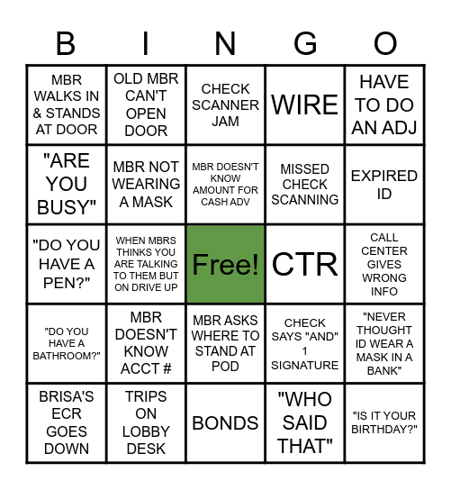 Gabby's Wedding BINGO Card