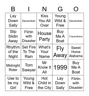 Bingo 54 Bingo Card