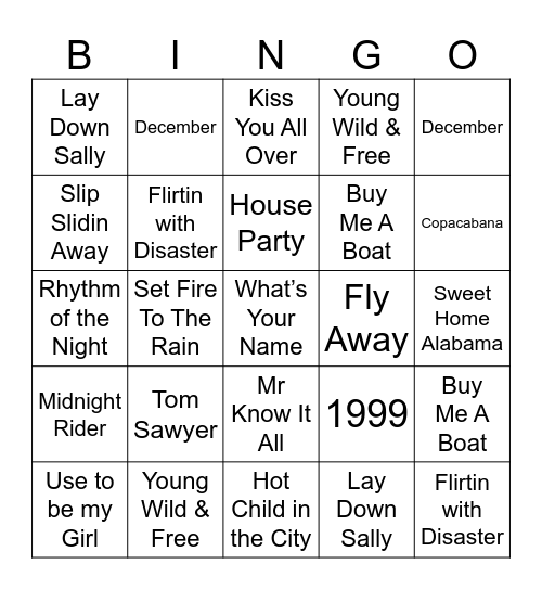 Bingo 54 Bingo Card