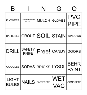Front End Bingo Card