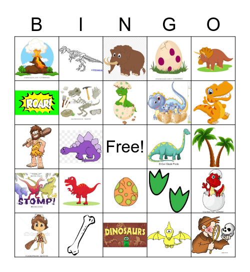 Dinosaur Bingo Card