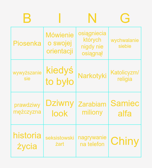 Be like Dziadus 61 Bingo Card