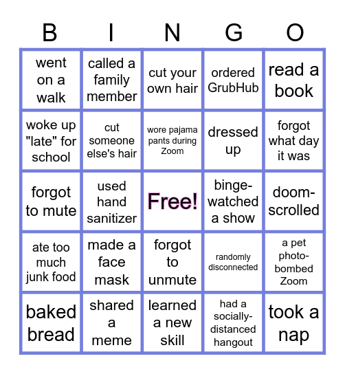 Bring a Friend to Game Night Bingo Card