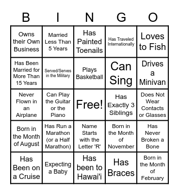 Perron Family Reunion Bingo Card