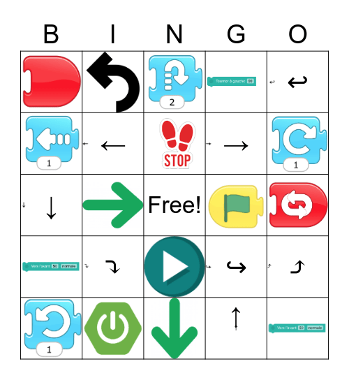 Le bingo des robots Bingo Card