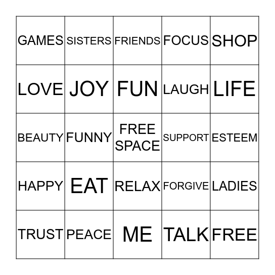 NBPWC PARTY BUS Bingo Card