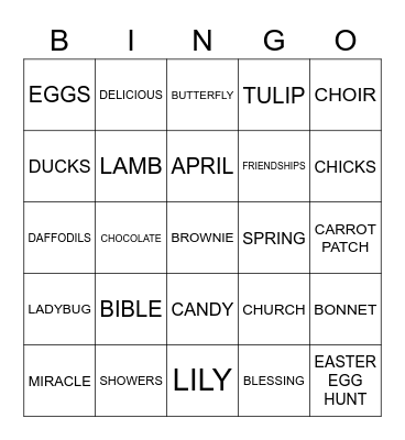 TROOP EASTER BINGO Card