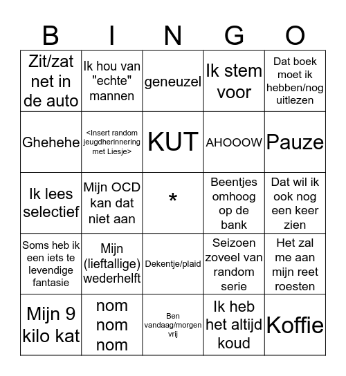 Ygritte Bingo Card