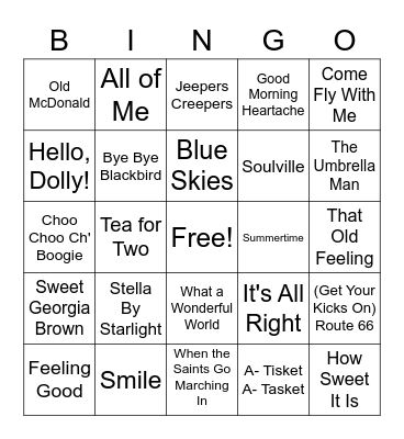 JAZZ APPRECIATION BINGO Card