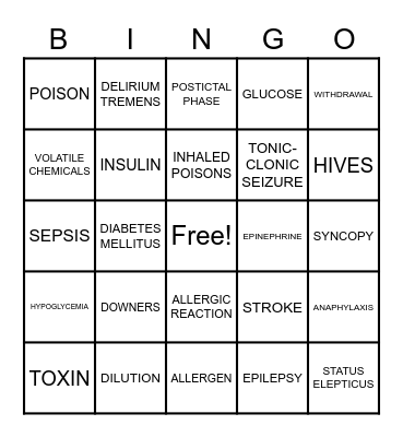 CH 19, 20 & 21 BINGO Card