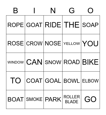 LETTER LAND Bingo Card