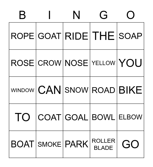 LETTER LAND Bingo Card