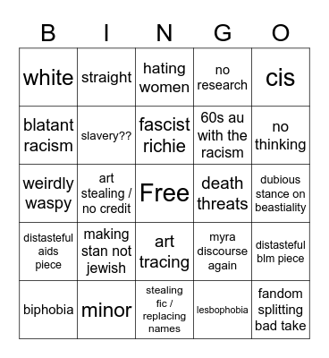 clown nonsense Bingo Card