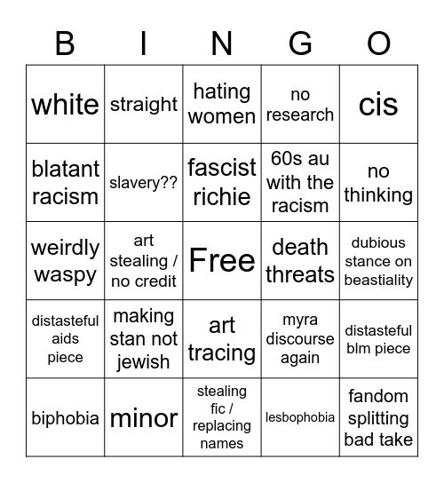 clown nonsense Bingo Card