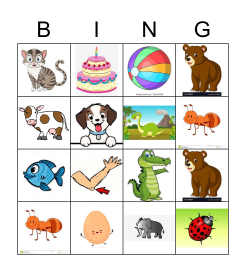 A B C D E F Bingo Card