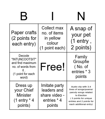 Kalaashakottu Bingo Card