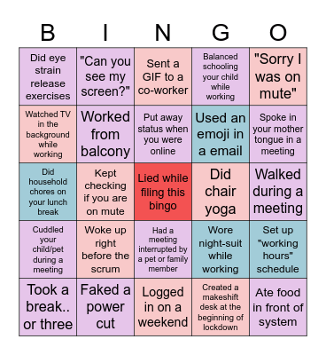 Fun Friday Bingo Card