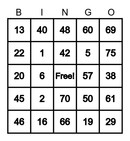 🍀 Good Luck 🍀 Bingo Card