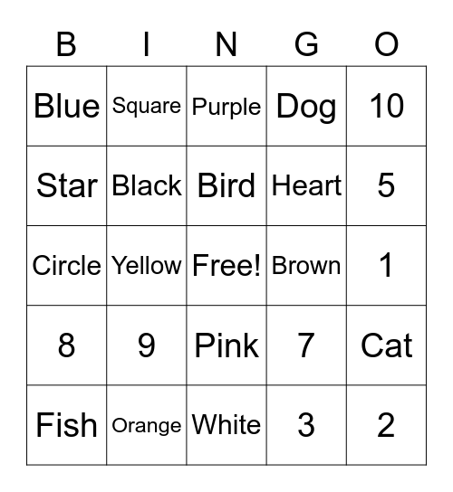 Intellectual Disability Bingo Activity Bingo Card