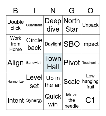 ABP Town Hall Buzzword Bingo Card