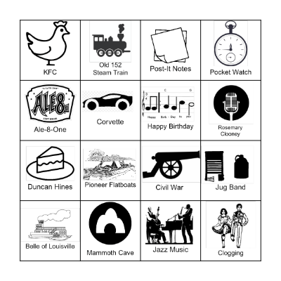 Sounds of Kentucky Bingo Card
