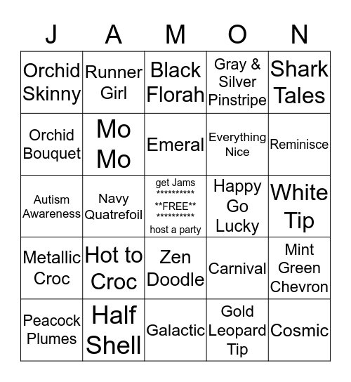 Jamberry Nails Get Your Jam On! Bingo Card