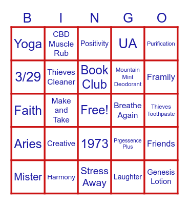 Birthday Bingo Card