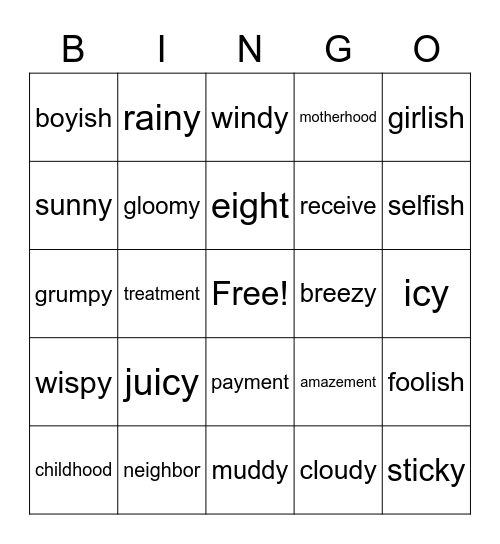 Foundational Skills Bingo Card