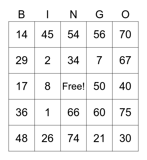 Prescila Beatriz De Guzman Bingo Card