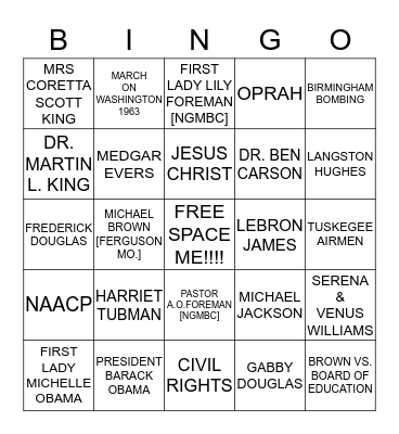 NEW GALILEE MB CHURCH LADIES' MINISTRYUntitled Bingo Card