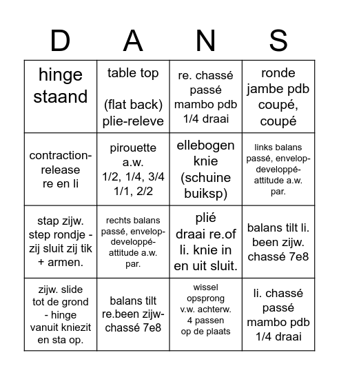 4 OP EEN RIJ Bingo Card