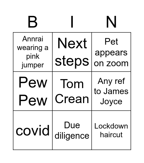 Utmost Bingo Card