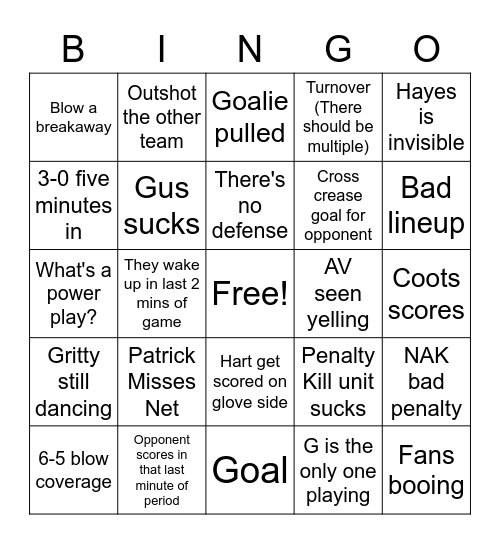 2021 Flyers Bingo Card