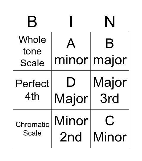 BINGO Card