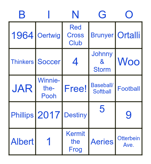 US History Bingo - RHS Edition Bingo Card