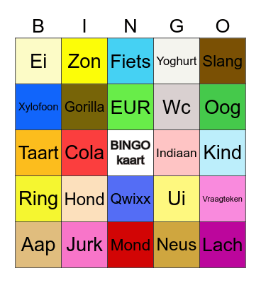 Alfabet BINGO Card