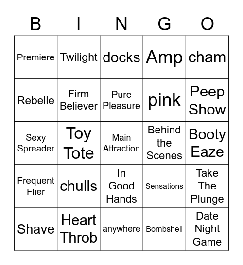 BONUS ROUND Bingo Card