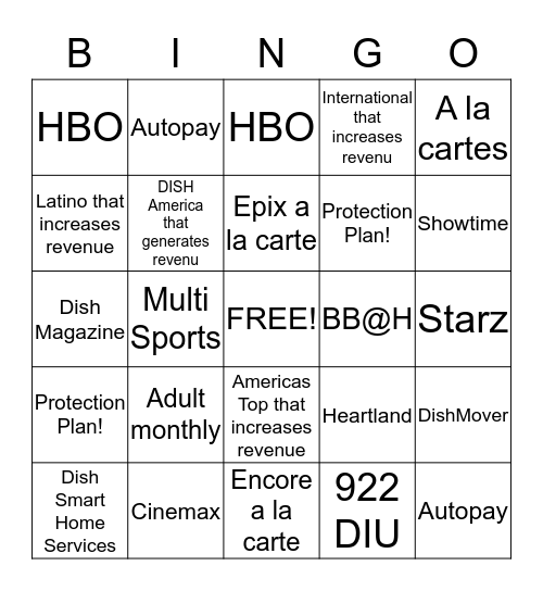 Sales! Bingo Card