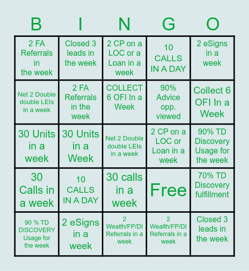 0102 BINGO Card