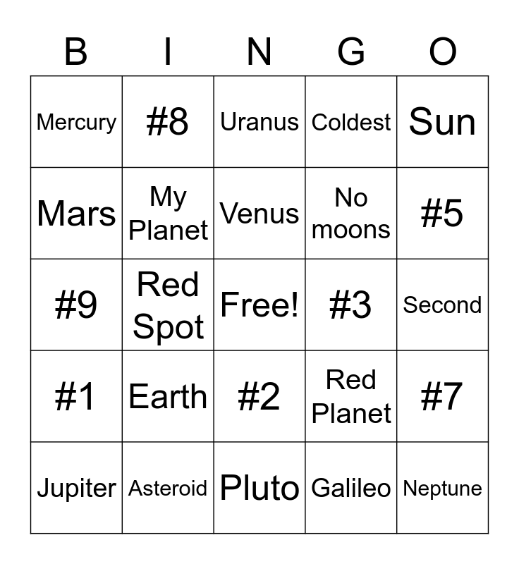 Want a free astronomy game about the planets? {Planetary Bingo} 