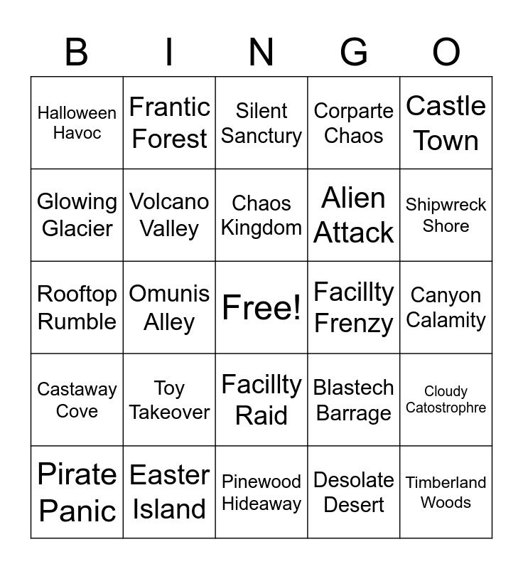 Tower Heros Roblox Bingo Card