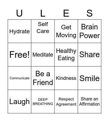 International SEL Day BINGO Card