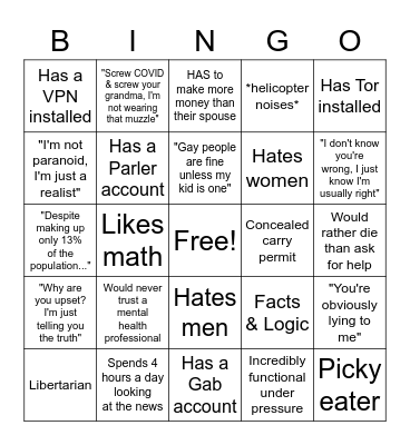 PPD Parent Bingo Card
