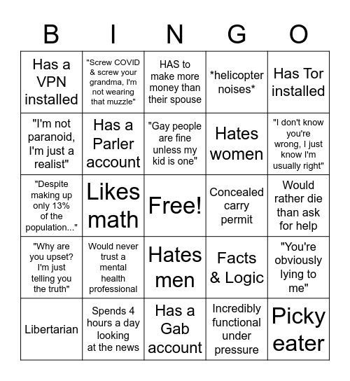 PPD Parent Bingo Card